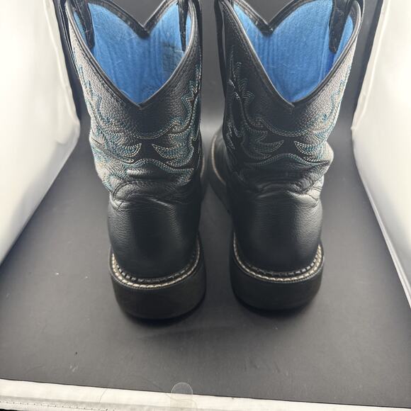 Ariat Fatboy Women's Boots 8.5 Black And Blue - Picture 6 of 7